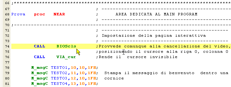 Errore di scrittura del Sorgente ASM