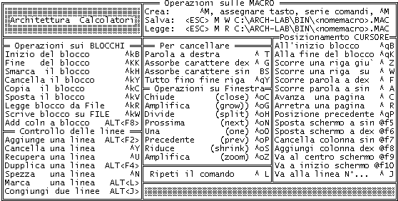 Ambiente Assembler - Configurazione di Qedit opzioni key