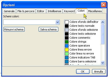 Configurazione di WinAsm - Configurazione per Assembly