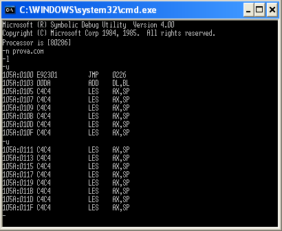 WinASM Studio - Fase di debug