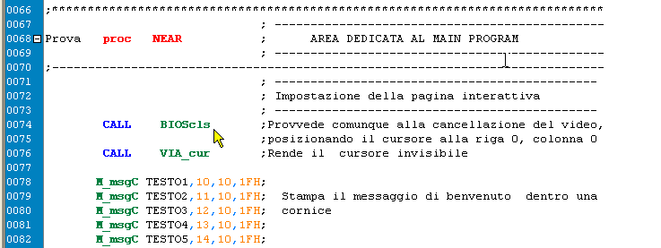 Errore di scrittura del Sorgente ASM