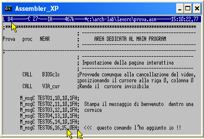 Accesso con Qedit - modifica del sorgente di prova