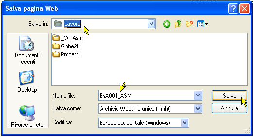 Scaricare un sorgente ASM con Explorer - 02