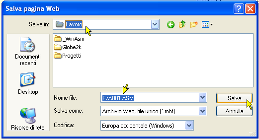 Scaricare un sorgente ASM con Explorer - 04